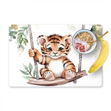 Placemat vinyl - Tijger - Dier - Kinderen - Jungle - Kinderkamer - Babykamer