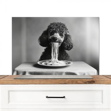 Spatscherm Aluminium - Poedel - Hond - Zwart - Wit - Schattig - Pasta