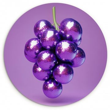 Muurcirkel - Druif - Disco - Glitter - Paars