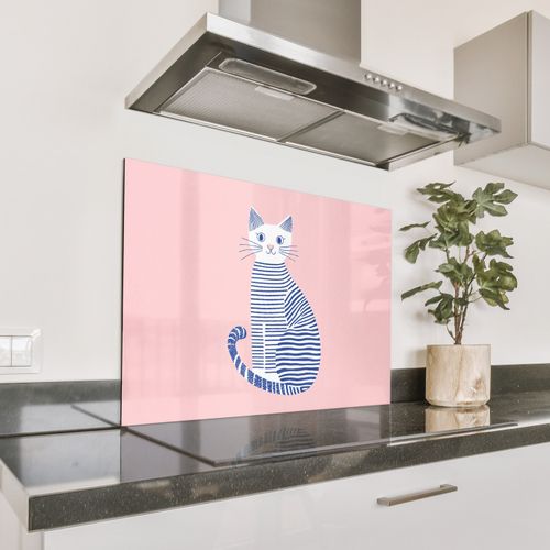Kat - Illustratie - Minimalistisch - Roze