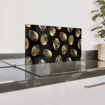 Spatscherm Aluminium - Eieren - Goud - Patroon