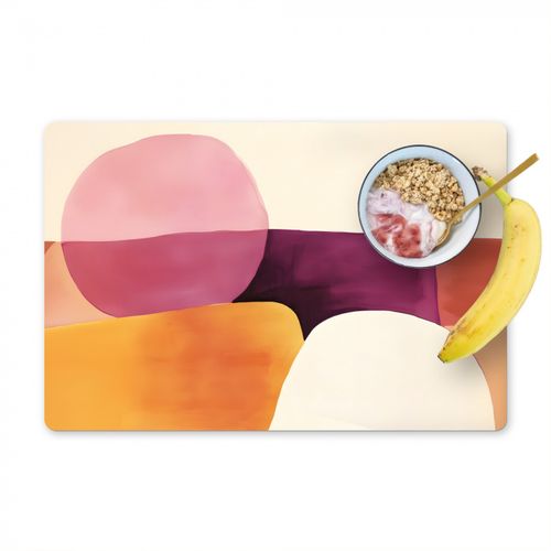 Placemat vinyl - Vormen - Abstract - Kleurrijk