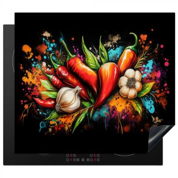Groente - Peper - Knoflook - Graffiti - Verf - Kleurrijk