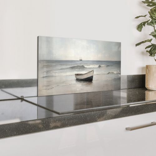 Spatscherm Aluminium - Roeiboot - Zee - Horizon
