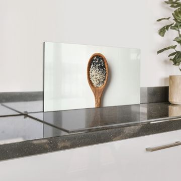 Spatscherm Aluminium - Lepel - Sesam - Wit