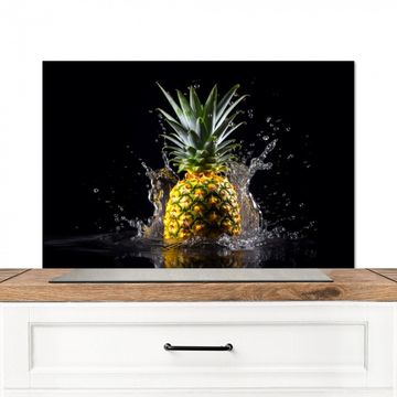 Spatscherm Aluminium - Ananas - Fruit - Water - Planten - Zwart