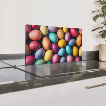 Spatscherm Aluminium - Kleurrijk - Paaseitjes - Spetters