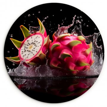 Muurcirkel - Drakenfruit - Zwart - Water - Vrucht - Fruit