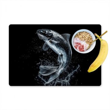 Placemat vinyl - Vis - Koi - Zwart - Water