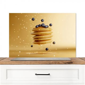 Spatscherm Aluminium - Pannenkoeken - Eten - Honing - Geel