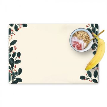 Placemat vinyl - Takken - Winter - Planten - Licht