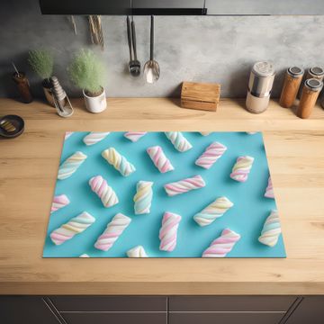 Inductie beschermer - Spekjes - Pastel - Snoep - Blauw