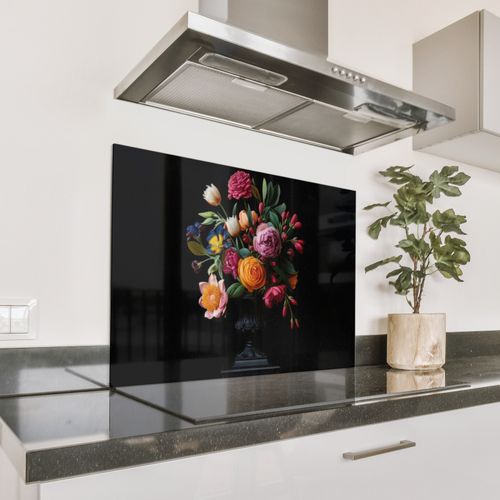 Spatscherm Aluminium - Boeket - Romantisch - Kleurrijk