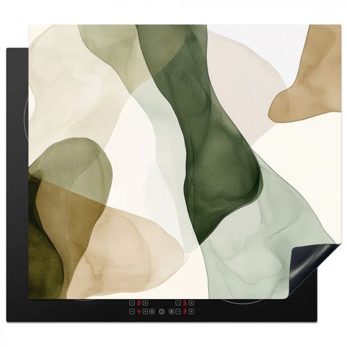 Inductie beschermer - Japandi - Abstract - Groen