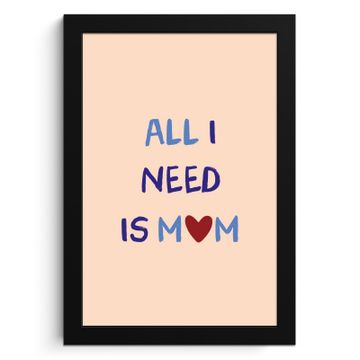 Poster met lijst - Moeder - Tekst - Hartje - Rood