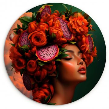 Muurcirkel - Vrouw - Drankenfruit - Rozen
