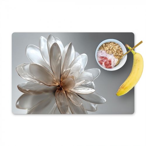 Placemat vinyl - Bloem - Wit - Neutraal