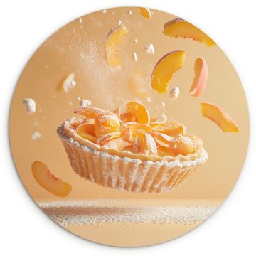 Muurcirkel - Peach - Eten - Taart - Oranje