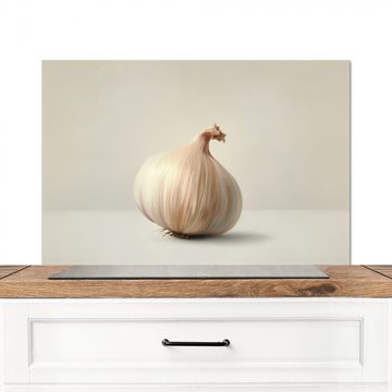 Spatscherm Aluminium - Knoflook - Natuurlijk - Beige