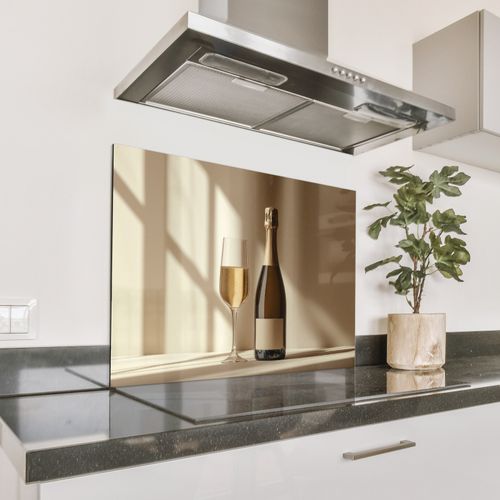 Spatscherm Aluminium - Champagne - Beige - Schaduw - Bubbels