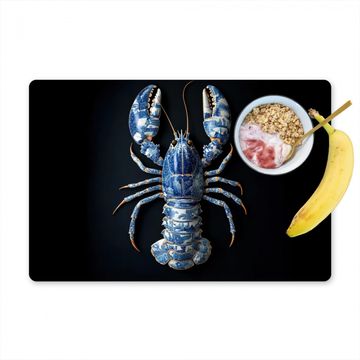 Placemat vinyl - Kreeft - Delftsblauw - Schild - Stoer