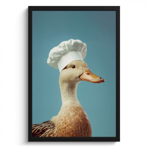 Poster met lijst - Eend - Koksmuts - Cute - Vogel