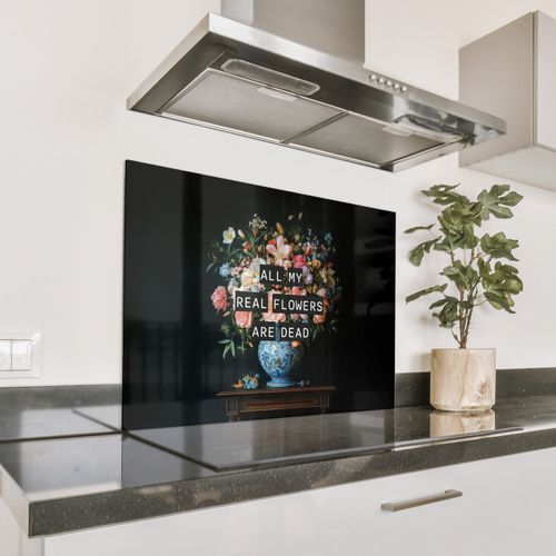 Spatscherm Aluminium - Bloemen - Art - Pastel - Quotes