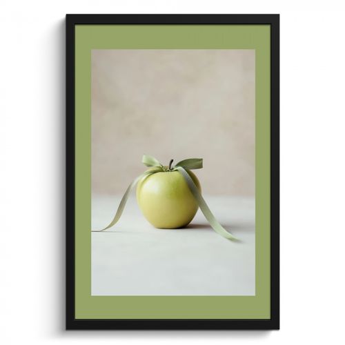 Poster met lijst - Groen - Appel - Strikje