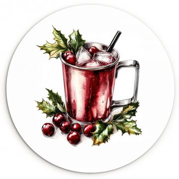Muurcirkel - Drank - Winter - Cocktail - Rood