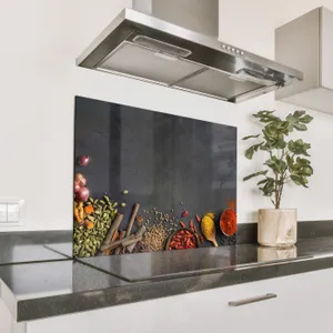 Spatscherm Aluminium - Specerijen Symfonie