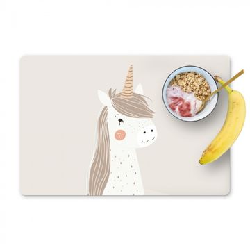 Placemat vinyl - Eenhoorn - Pastel kleuren - Unicorn