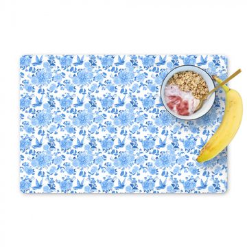 Placemat vinyl - Natuurlijke Elegantie in Delfts Blauw