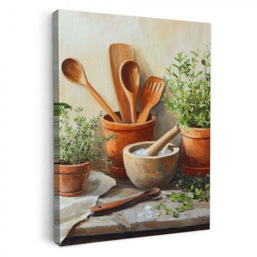 Potten - Kruiden - Hout