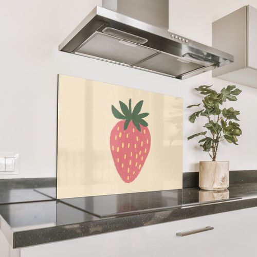 Spatscherm Aluminium - Aardbei - Minimalistisch - Rood - Fruit