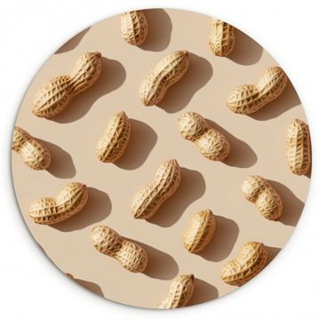 Muurcirkel - Pinda's - Patroon - Beige