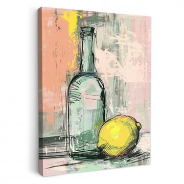 Canvas schilderij - Stilleven met Citroen