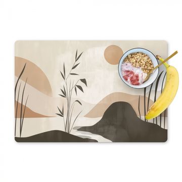 Placemat vinyl - Japandi - Landschap - Beige