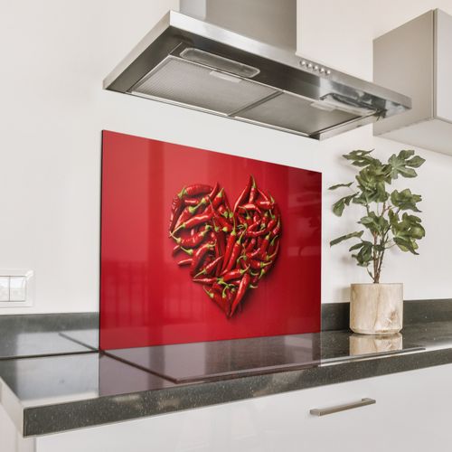 Spatscherm Aluminium - Pepers - Rood - Hart