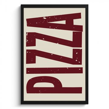 Poster met lijst - Pizza - Vintage - Decoratie - Japandi