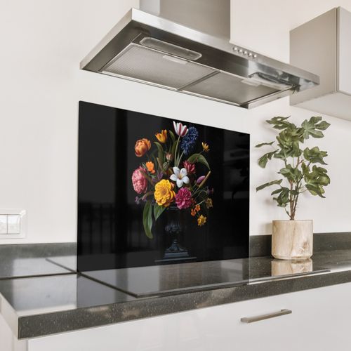 Spatscherm Aluminium - Lente - Bloemen - Klassiek - Vaas
