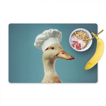 Placemat vinyl - Eend - Koksmuts - Cute - Vogel