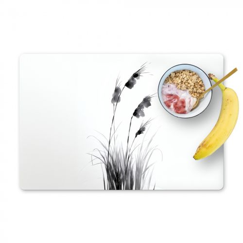 Placemat vinyl - Minimalistisch - Stelen - Wit