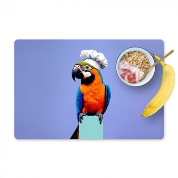 Placemat vinyl - Papegaai - Koksmuts - Vogel - Leuk