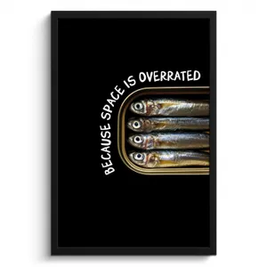 Poster met lijst - Sardines - Tekst - Vis - Blik