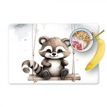 Placemat vinyl - Wasbeer - Dier - Kinderen - Babykamer - Kinderkamer