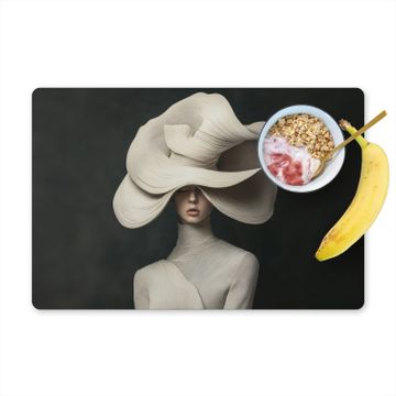 Placemat vinyl - Modern - Vrouw - Hoed