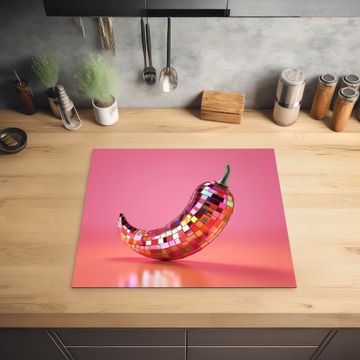 Inductie beschermer - Peper - Disco - Rood - Glitter