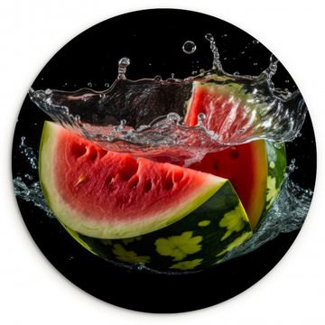 Muurcirkel - Watermeloen - Zwart - Water - Fruit - Meloen