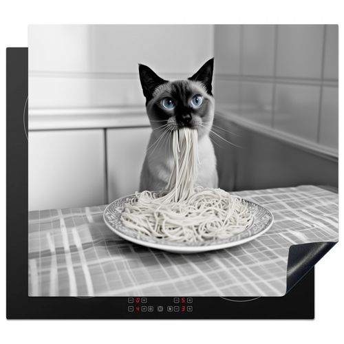Inductie beschermer - Kat - Siamees - Zwart Wit - Schattig - Dieren