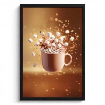 Poster met lijst - Chocomelk - Drinken - Warm - Bruin